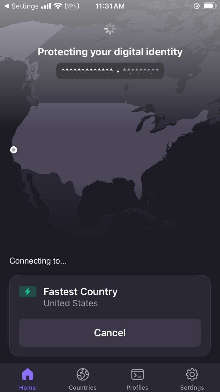 Proton VPN's app for iPhone and iPad