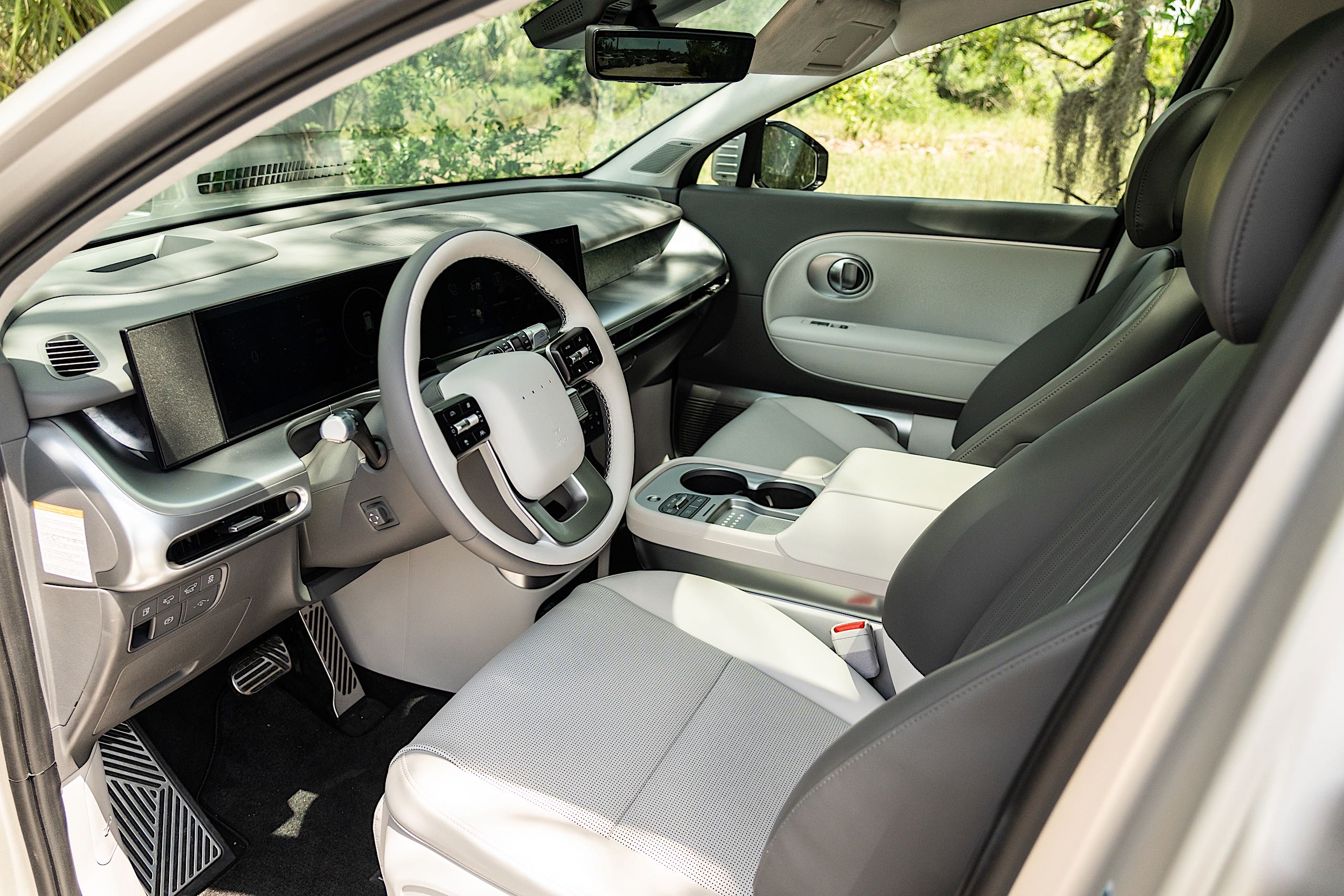 This three-row SUV is calm and quiet at speed, helped by sound-isolating laminated glass in the first and second rows, plus active sound canceling akin to your headphones, but on a significantly larger scale.