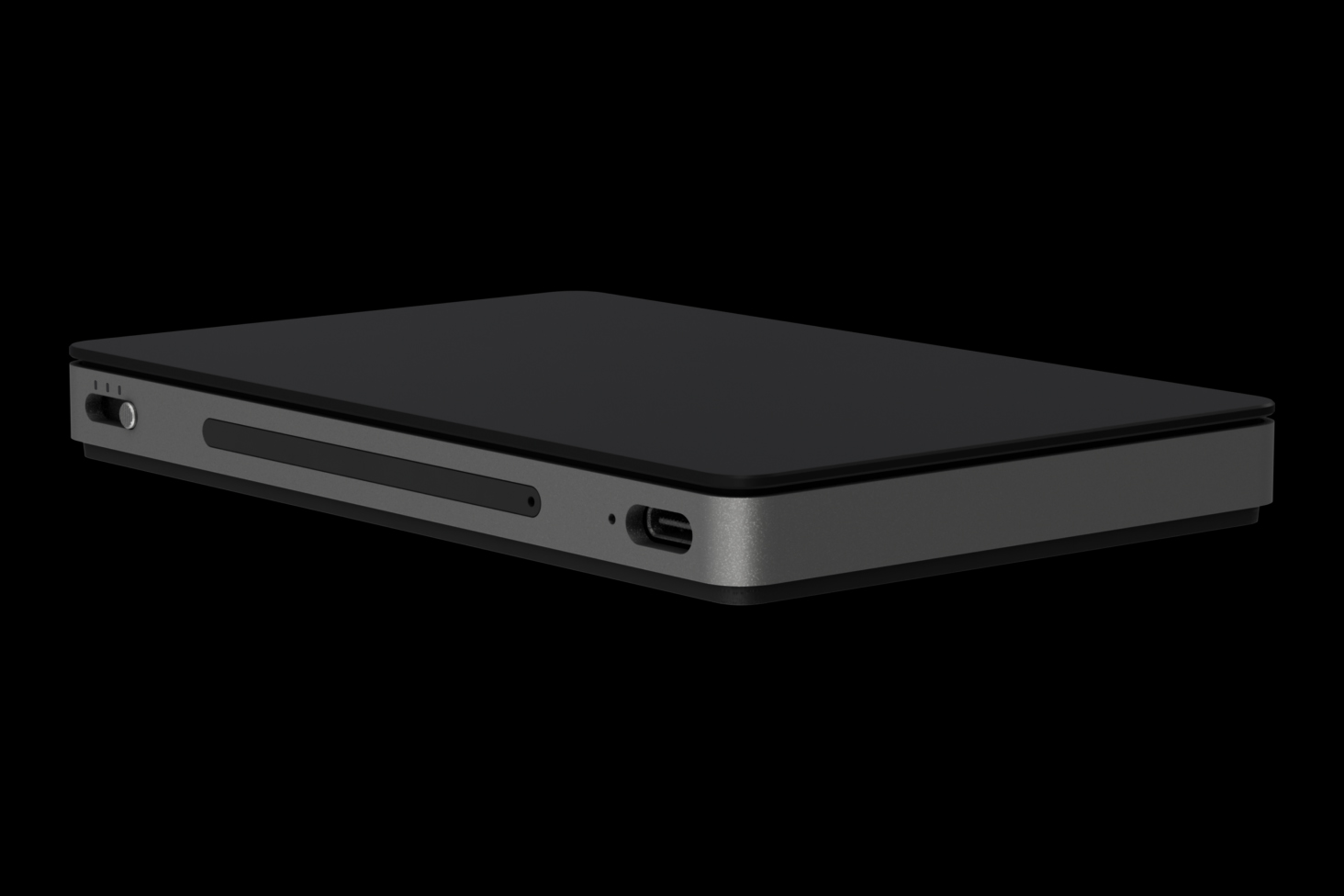 Product shot (angle) of the Nuio Flow Trackpad.