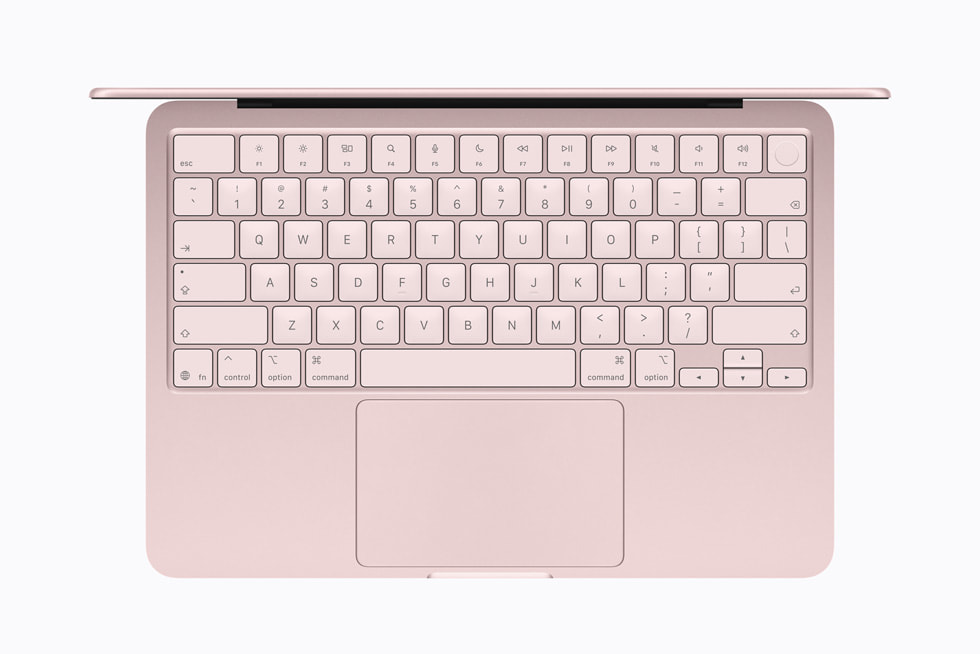 MacBook Neo keyboard from above