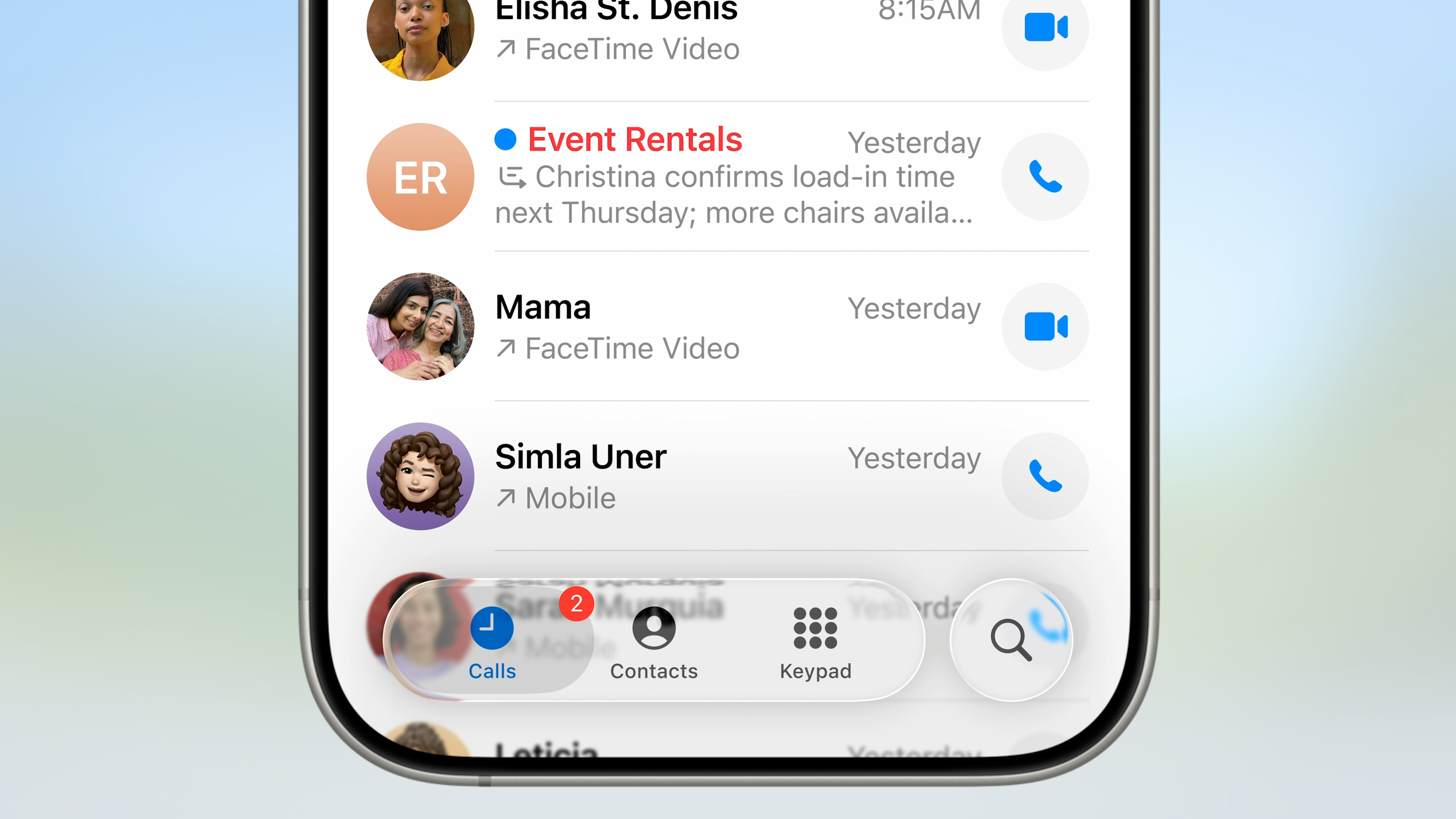 iOS 26 Phone app