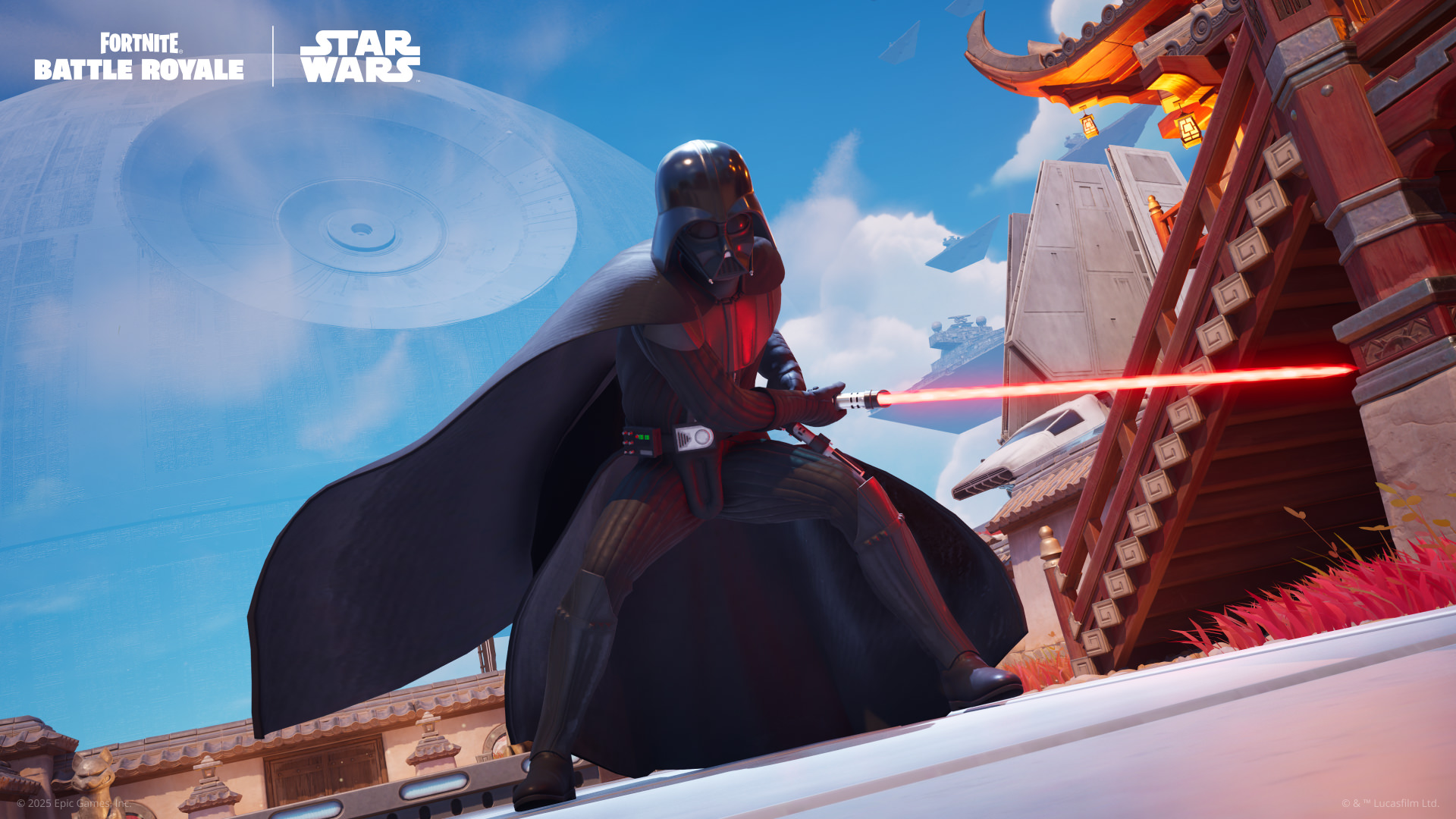 Promo image showing Darth Vader in Fortnite.