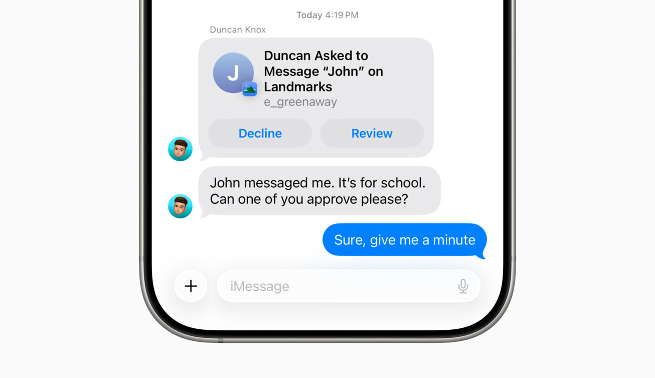 Apple's iOS 26 requires kids to get parental permission to text new numbers